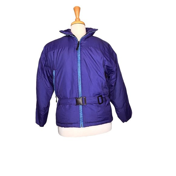 Ski Gear 90s Vintage Ladies Ski Jacket Purple Size M Made in Hong Kong - Picture 1 of 8